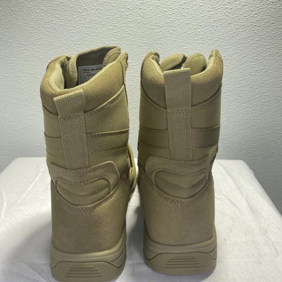 NEW FREE SOLDIER Men’s Tactical Desert Boots – Tan – Size 11.5 – Lace-Up - Picture 3 of 6